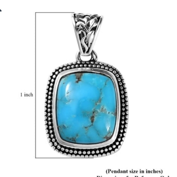 *Sold*NEW Artisan Crafted So. Hill Turquoise Pendant Necklace in Sterling Silver - Picture 9 of 9